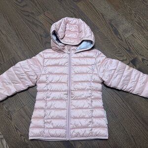 Chic Light Pink Kids Puffer Jacket
